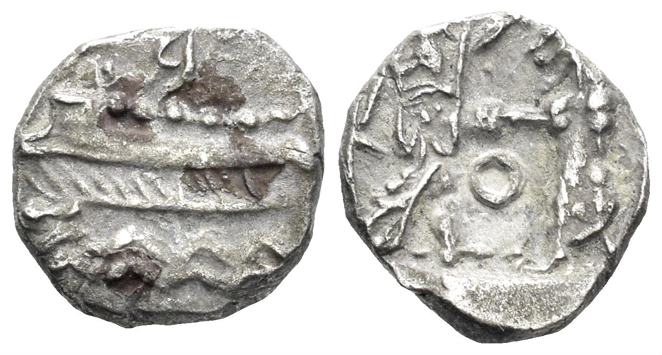 Phoenicia, Sidon. Baalshillem (Sakton) II. Circa 401-365 BC. AR Sixteenth Shekel (0.73g, 10mm). E&E-S 851-1191