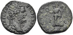 Septimius Severus. 193-211 AD. AE Sestertius (20.57g, 28mm). Rome mint. Struck 193/4 AD. RIC 656