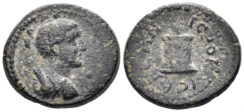 Lydia, Hieracome-Hierocaesarea. Time of the Antonines. 117-192 AD. AE 17mm (3.14g). GRPC 46