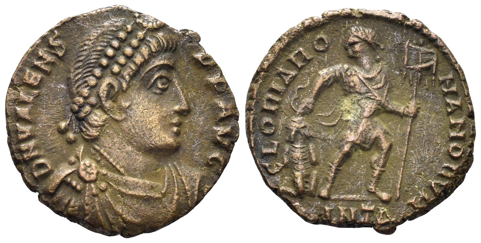 Valens. 364-378 AD. AE3 (2.02g, 16mm). Antioch mint. Struck 364-7 AD. RIC 10b