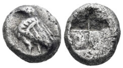 Troas, Abydus. Circa 500-480 BC. AR Diobol (1.32g, 9mm). SNG von Aulock 1