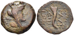 Decapolis, Gadara. 1st century BC. AE 20mm (4.75g, mm). Dated year 25 of the Pompeian Era (AD 40/39). SNG ANS 1288