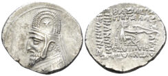 Parthian Kingdom. Mithradates III. 87-80 BC. AR Drachm (4.10g, 21mm). Ekbatana mint. Sellwood 31.5