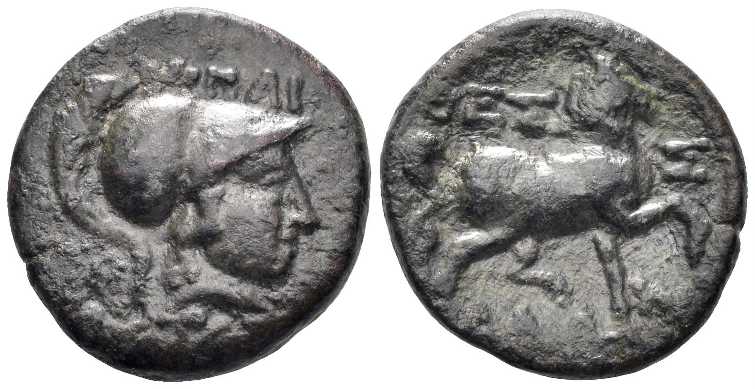 Thessaly, Thessalian League. Circa 100-50 BC. AE Dichalkon (4.50g, 18mm). Hippaitas, magistrate. BCD Thessaly 840