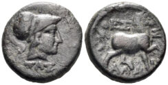 Thessaly, Thessalian League. Circa 100-50 BC. AE Dichalkon (5.00g, 17mm). Hippaitas, magistrate. BCD Thessaly 840