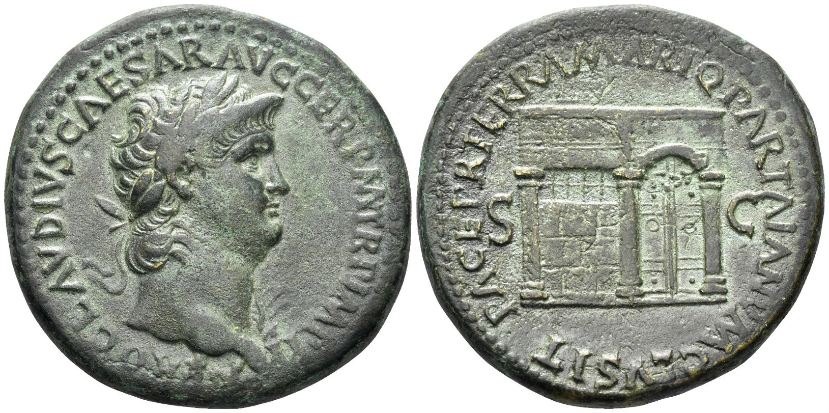 Nero. 54-68 AD. AE Sestertius (26.98g, 36mm). Rome mint. Struck 66 AD. RIC 270