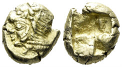 Ionia, Erythrai. Late 6th-mid 5th century BC. EL Hekte (2.60g, 10.5mm). BMC Ionia 7