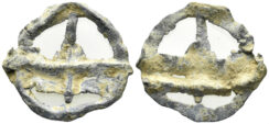 Celtic Central Europe. Helvetii. 3rd-2nd centuries BC. Cast Potin Wheel (2.69g, 24mm). Siron, Rouelles Objets Mystérieux N9