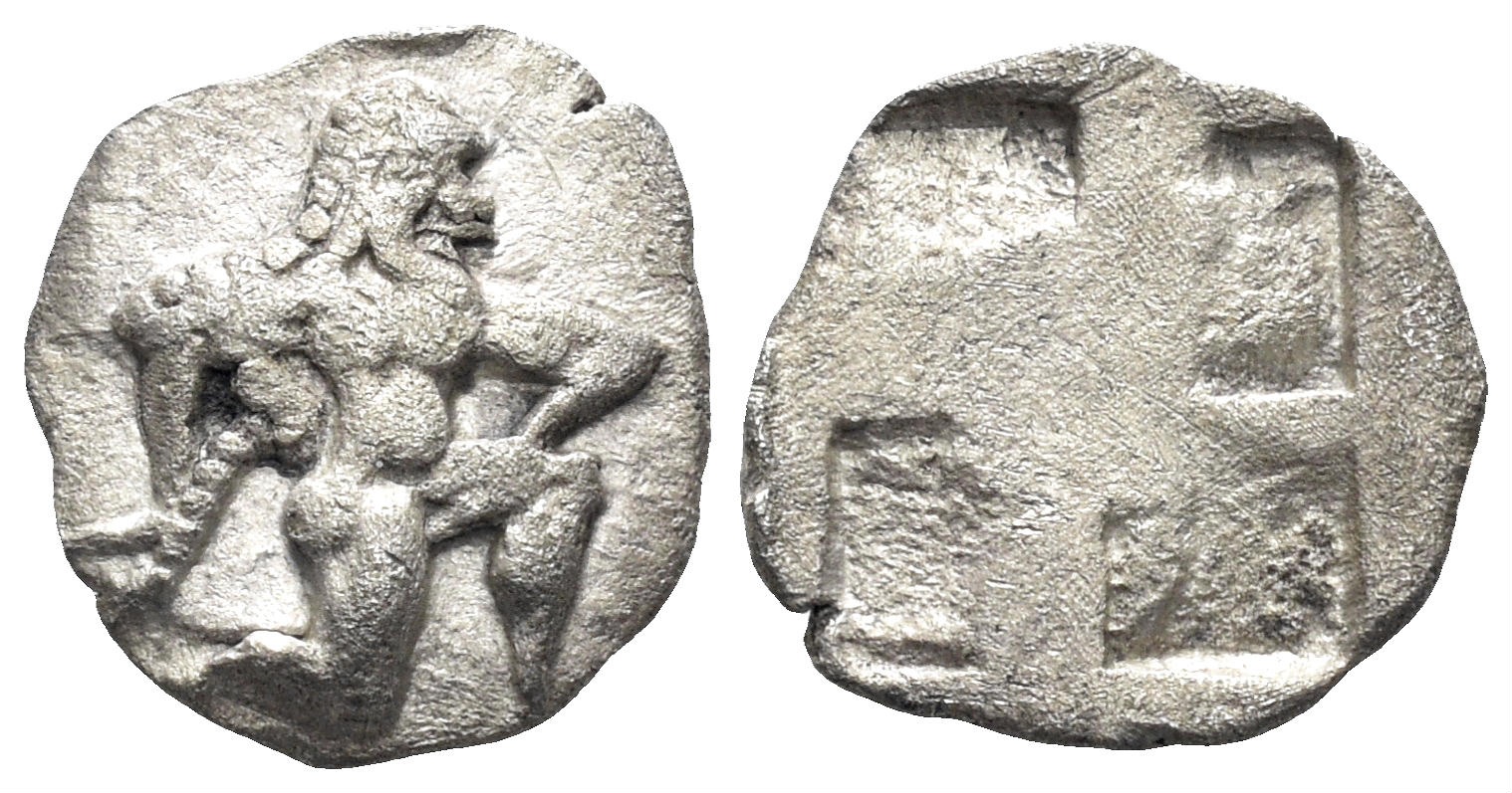 Thrace, Islands off. Thasos. Circa 525-463 BC. AR Obol (0.72g, 10.5mm). Le Rider, Thasos 4
