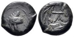 Sicily, Tauromenion. Campanian Mercenaries. Circa 354-344 BC. AE 13mm (2.01g). Calciati 2-3
