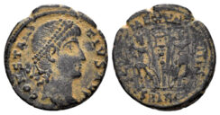 Constantius II. 337-361 AD. AE Follis (1.50g, 16mm). Antioch mint. Struck 337-41 AD. LRBC 1385
