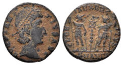 Constantius II. 337-361 AD. AE Follis (1.59g, 14mm). Antioch mint. Struck 337-41 AD. LRBC 1385