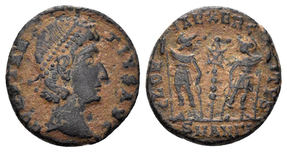 Constantius II. 337-361 AD. AE Follis (1.59g, 14mm). Antioch mint. Struck 337-41 AD. LRBC 1385