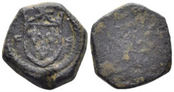 France. Charles VI & Charles VII. After 1438. AE Coin weight for the Écu d’or (3.22g, 15mm). Dieu no. 16 – Pom. I/-