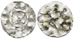 Italian States. Lucca. Henry II, Emperor and King of Italy. 1004-1024. BI Denaro (0.69g, 16mm). Biaggi 1056