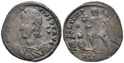 Constantius II. 337-361 AD. AE Centenionalis (3.16g, 21mm). Alexandria mint. Struck 348-50 AD. RIC 62