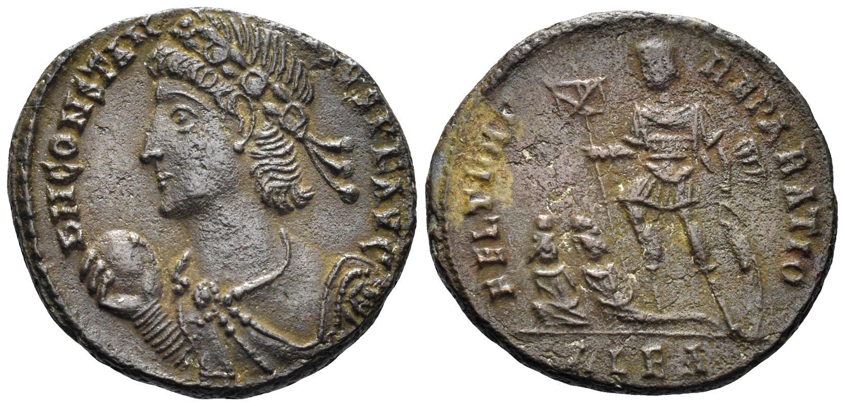 Constantius II. 337-361 AD. AE Centenionalis (4.30g, 21mm). Alexandria mint. Struck 348-50 AD. RIC 55
