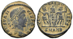 Constantius II. 337-361 AD. AE Follis (2.00g, 16mm). Antioch mint. Struck 337-41 AD. RIC 52