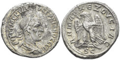 Seleucis and Pieria, Antioch. Trajan Decius. 249-251 AD. Billon Tetradrachm (11.13g, 27mm). Struck 249/50 AD. RPC IX 1605