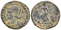 City Commemorative. 330-354 AD. AE Follis (3.12g, 17mm). Antioch mint. Struck 330-5 AD. RIC 92