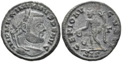 Maximianus Herculius. 286-305 AD. AE Follis (7.00g, 24mm). Siscia mint. Struck 309/10 AD. RIC 198a