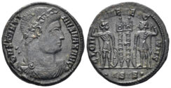 Constantine I ‘the Great’. 307-337 AD. AE Follis (2.80g, 18mm). Siscia mint. Struck 334/5 AD. RIC 235