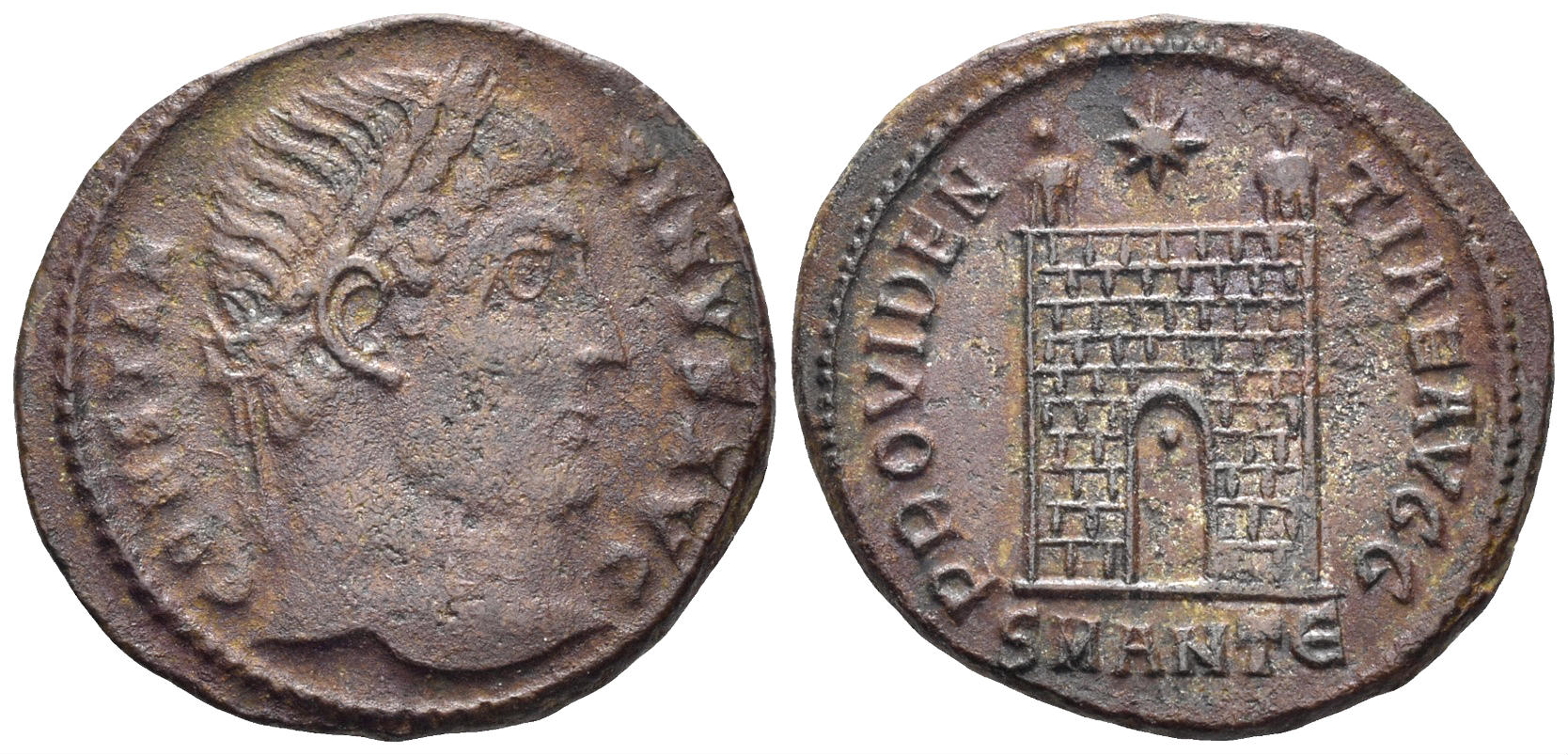 Constantine I 'the Great'. 307-337 AD. AE Follis (3.30g, 21mm). Antioch mint. Struck 326/7 AD. RIC 71