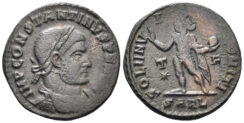 Constantine I ‘the Great’. 307-337 AD. AE Follis (3.29g, 20mm). Arelate mint. Struck 315/6 AD. RIC 80