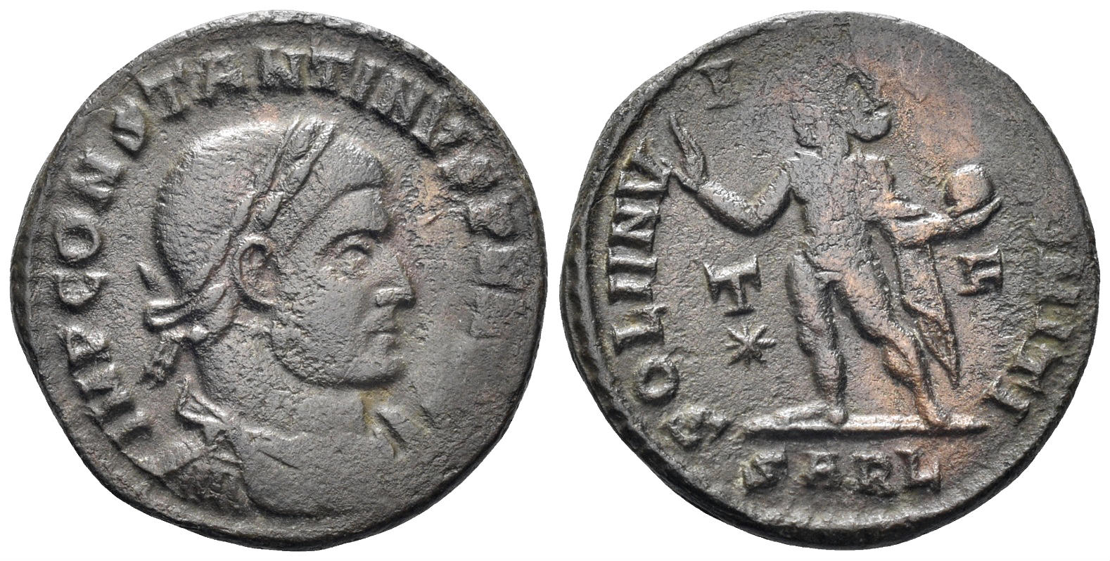 Constantine I 'the Great'. 307-337 AD. AE Follis (3.29g, 20mm). Arelate mint. Struck 315/6 AD. RIC 80