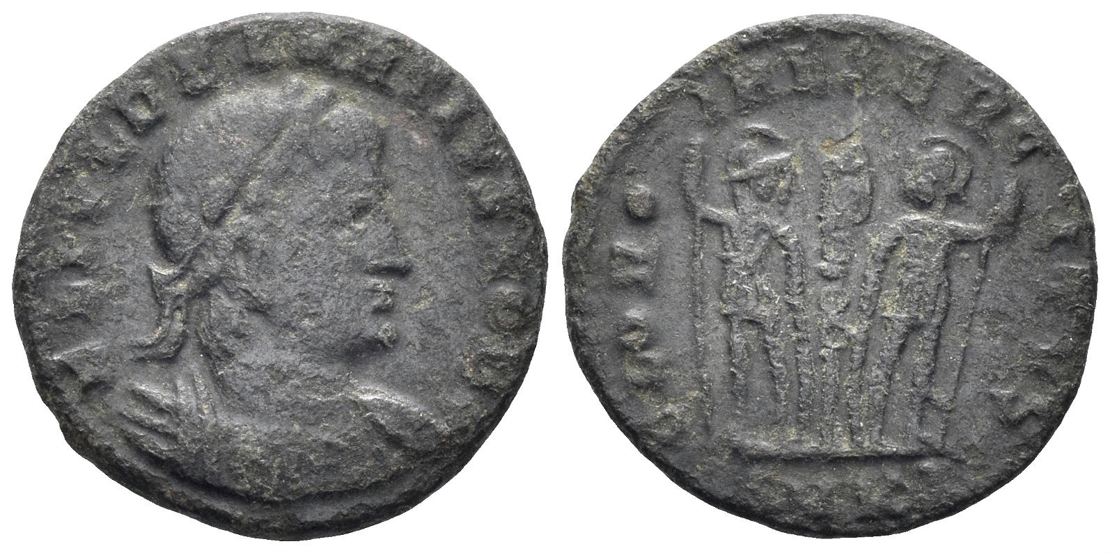 Delmatius, Caesar, 335-337 AD. AE Follis (1.99g, 15.5mm). Cyzicus mint. Struck 335-7 AD. RIC 132