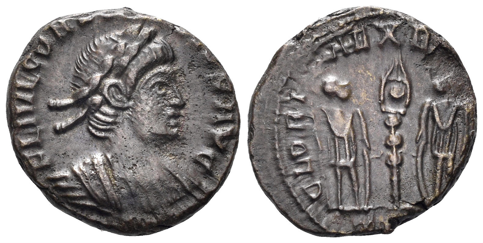 Constantius II. 337-361 AD. AE Follis (2.15g, 14mm). Treveri mint. Struck 337-341 AD. RIC 82