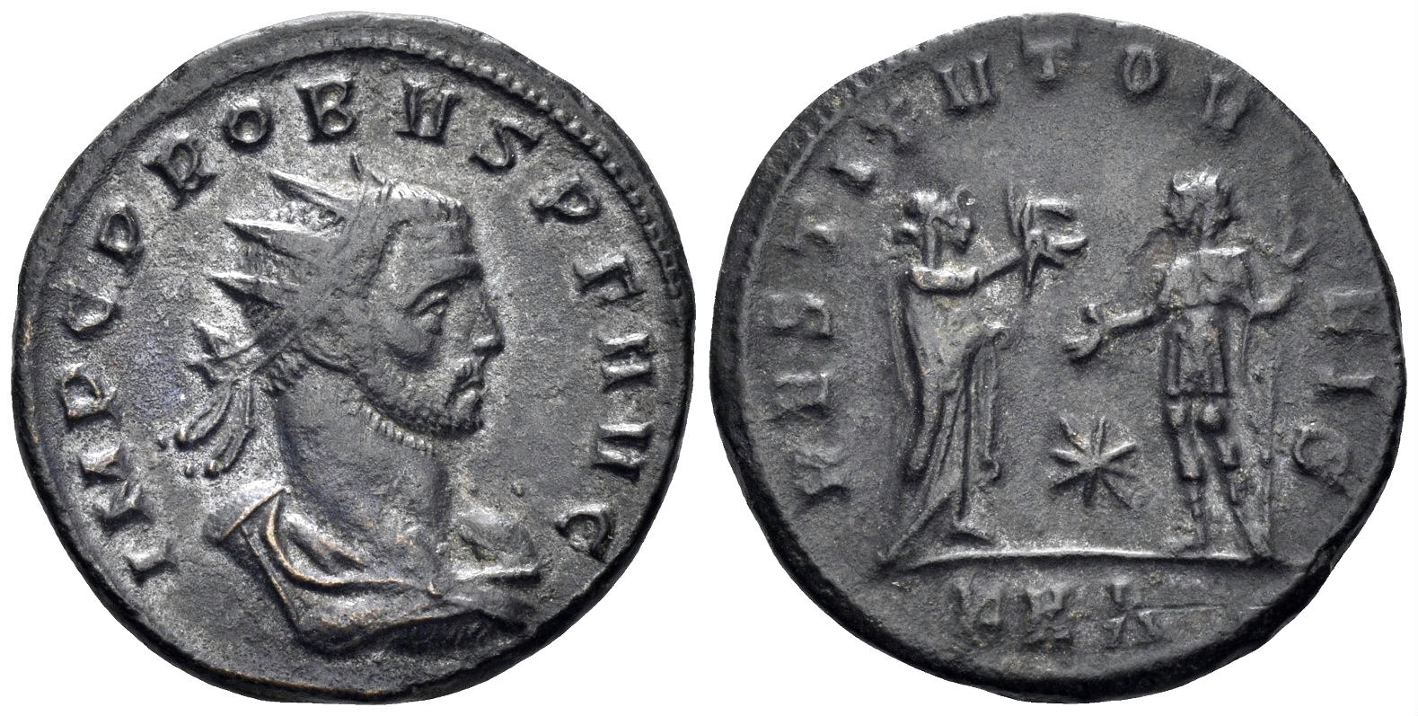 Probus. 276-282 AD. AE Silvered Antoninianus (4.00g, 22mm). Serdica mint. Struck 276 AD. RIC 853