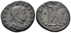 Crispus, Caesar. 317-326 AD. AE Follis (4.01g, 19mm). Arelate mint. Struck 317 AD. RIC 132