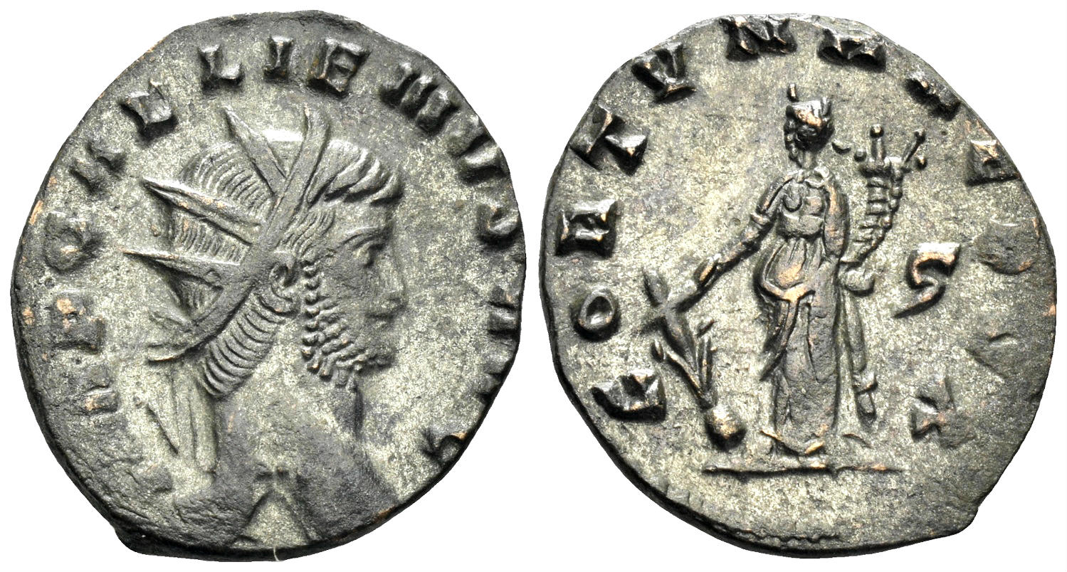 Gallienus. 253-268 AD. AE Silvered Antoninianus (2.42g, 20mm). Rome mint. Struck 265-7 AD. RIC 193 var.