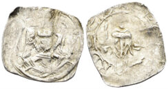 Austria, Kärnten. County. Bernhard. 1202-1256. AR Freisacher Pfennig (1.02g, 19mm). CNA Co22 & Co16