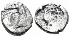 Karia, Kindya. Circa 510-490 BC. AR Samian Tetrobol (1.75g, 12mm). SNG Kayhan 810