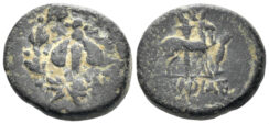 Ionia, Ephesos. Circa 50-27 BC. AE 15mm (2.82g). Aineas, magistrate. Naumann Auc. 81, lot 824 (same magistrate)