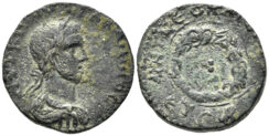 Pontos, Neokaisareia. Gallienus, 253-268 AD. AE 23mm (11.35g). Dated CY 202 (265/6 AD). RPC X – (unassigned; ID 63761)