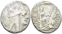 Armenian Kingdom. Tigranes II the Great. 95-56 BC. AR Tetradrachm (15.83g, 27mm). Tigranocerta mint. Kovacs 71.1