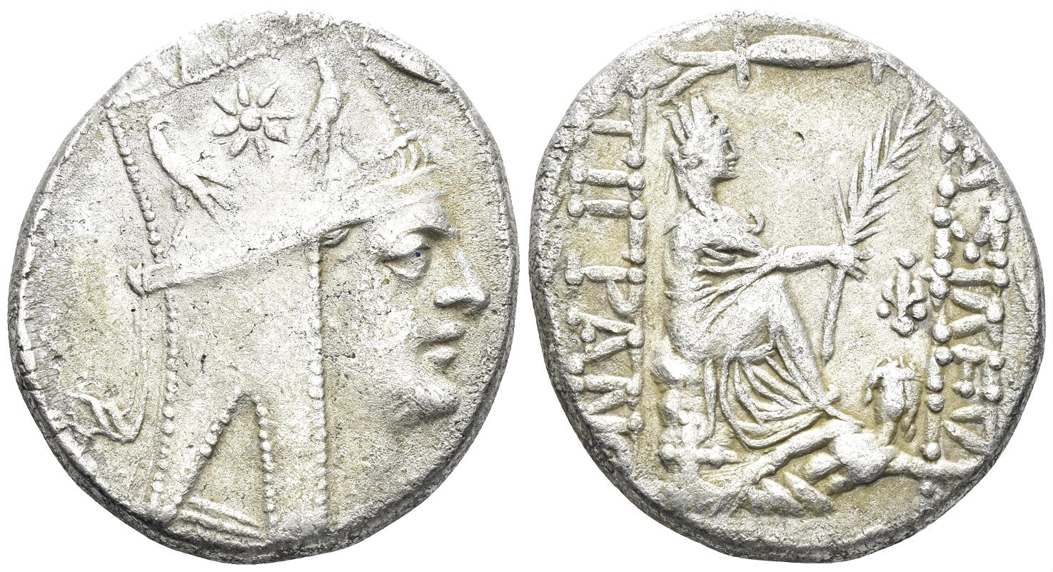 Armenian Kingdom. Tigranes II the Great. 95-56 BC. AR Tetradrachm (15.83g, 27mm). Tigranocerta mint. Kovacs 71.1