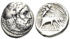 Seleukid Kingdom. Seleukos I Nikator. 312-281 BC. AR Drachm (4.01g, 17.5mm). Seleukeia mint. SC 131.11