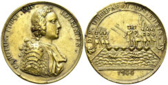 Austria. Holy Roman Empire. Maria Theresia, Empress, 1740-1780. AE Medal 1744 (16.98g, 38mm). Julius 2157