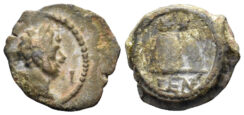 Egypt, Alexandria. Hadrian. 117-138 AD. AE Dichalkon (0.82g, 11mm). Dated RY 9 (124/5 AD). RPC III 5560