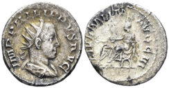 Philip II. 244-249 AD. AR Antoninianus (3.50g, 22mm). Rome mint. Struck 247-9 AD. RIC 230