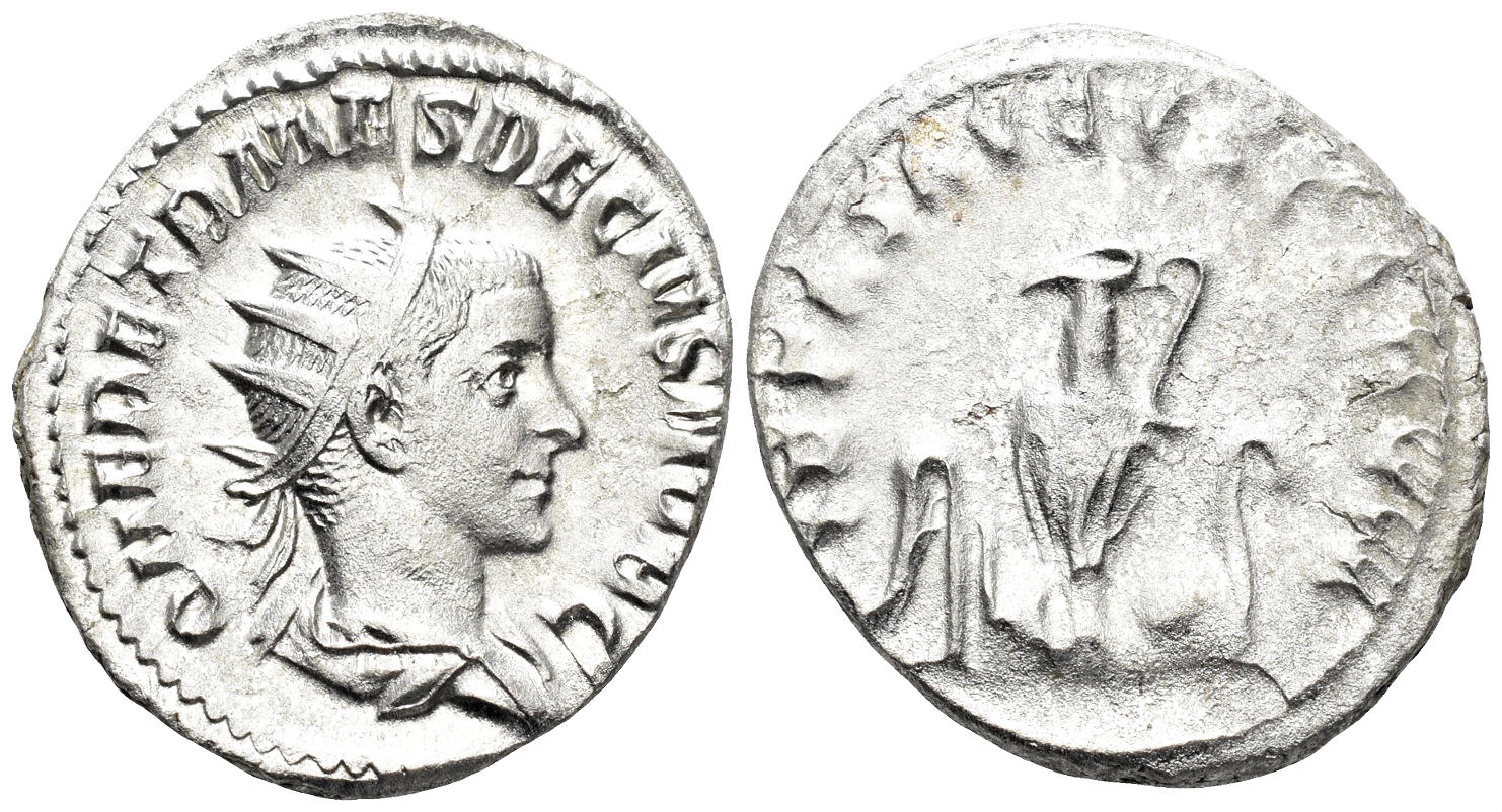Herennius Etruscus. 249-251 AD. AR Antoninianus (3.76g, 22mm). Rome mint. Struck 250 AD. RIC 143