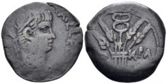Egypt. Alexandria. Claudius. 41-54 AD. AE Obol (6.00g, 23mm). Dated RY 10 (49/50 AD). RPC I 5184