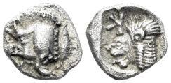 Mysia, Kyzikos. Circa 510-475 BC. AR Obol (0.77g, 9mm). SNG BN 380