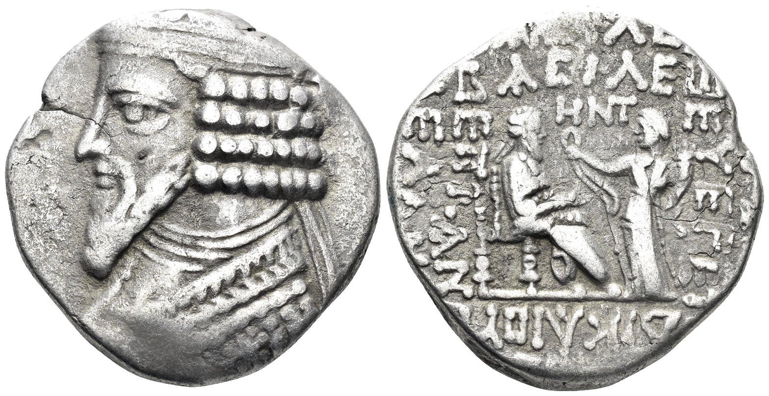 Parthian Kingdom. Gotarzes II. 44-51 AD. AR Tetradrachm (14.10g, 27mm). Seleucia mint. Sellwood 65.25-27