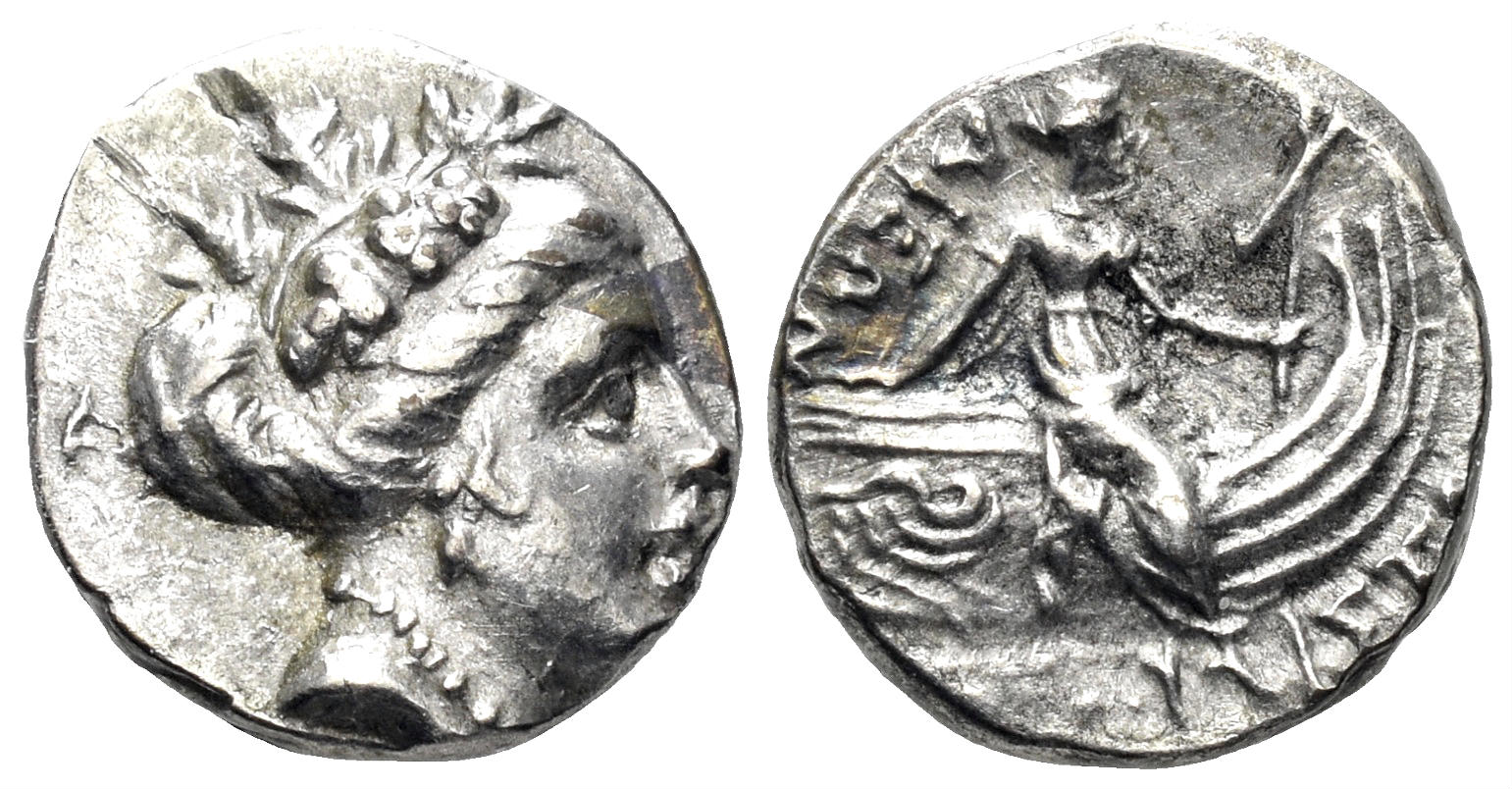 Euboia, Histiaia. 196-146 BC. AR Tetrobol (1.89g, 13mm). HGC 1525