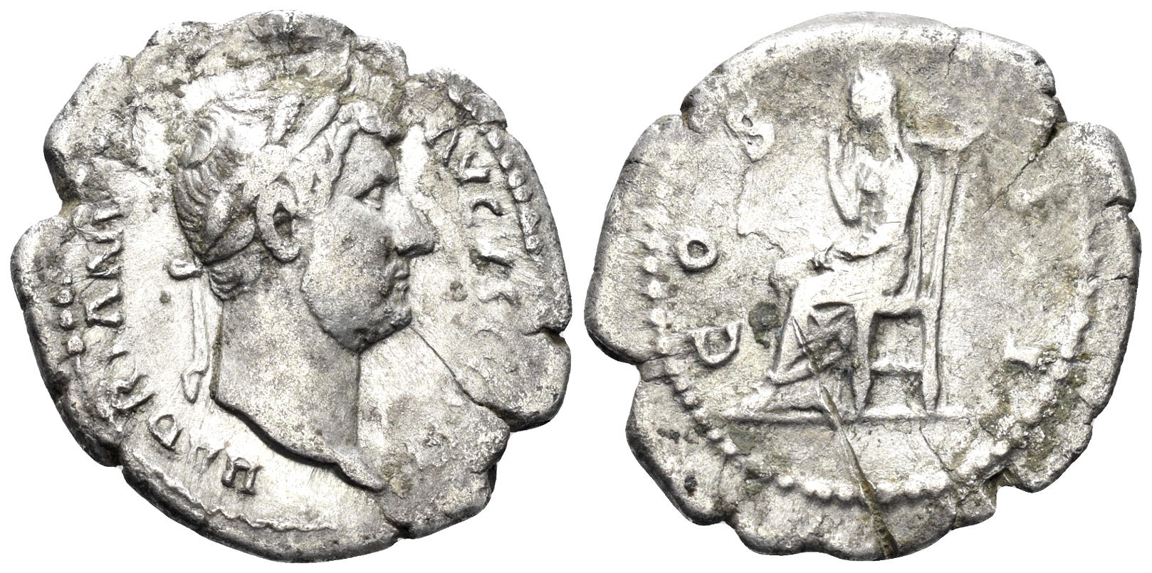 Hadrian. 117-138 AD. AR Denarius (3.00g, 20.5mm). Rome mint. Struck 124-8 AD. RIC 178